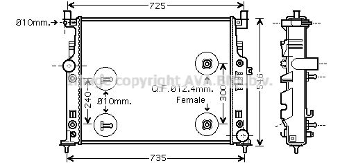 AVA QUALITY COOLING Radiators, Motora dzesēšanas sistēma MS2436